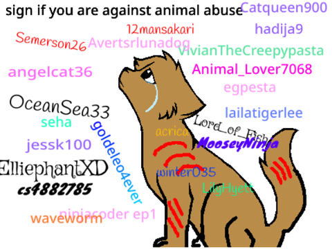 sign if you are against animal abuse Remix please