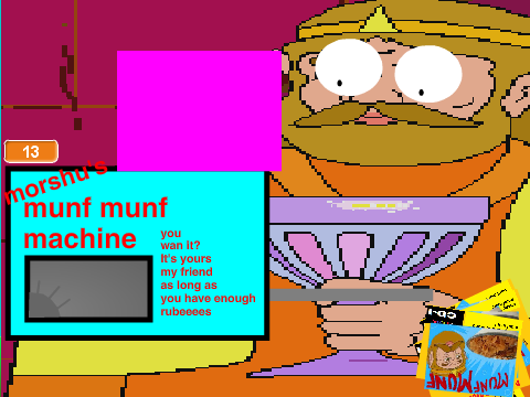 Morshu's MUNF MUNF machine!