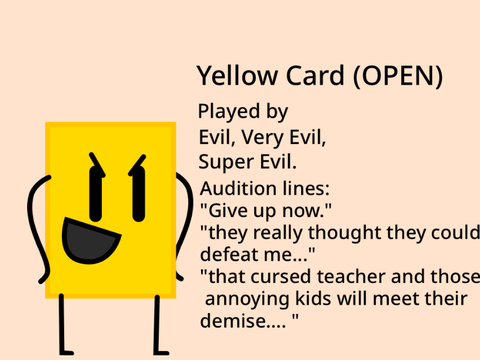 Audition for Yellow Card