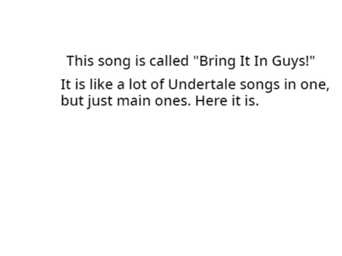The song in Undertale