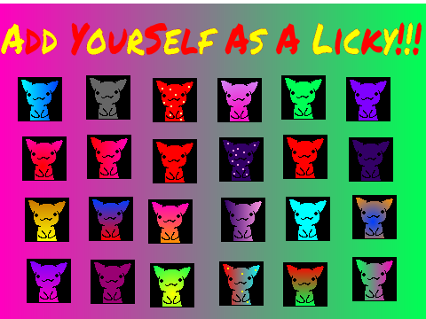 add YOUR LICKY!!!!!!
