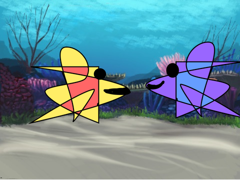 Scribble Fish Swimming