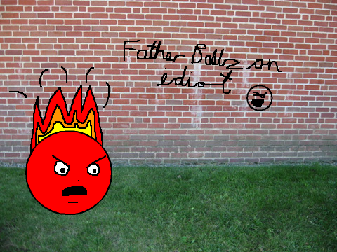 Little Ball Gets Grounded for writing something rude on the bricks of his house.