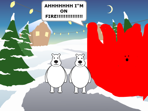 BURNING REINDEER