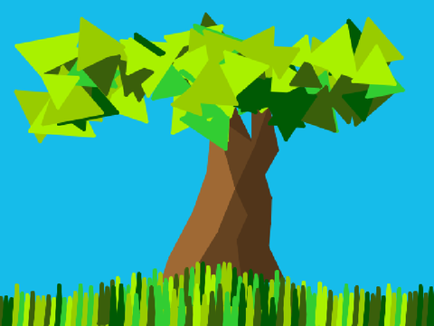 100% pen and 100% triangles tree