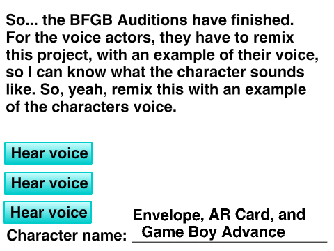 BFGB Voices ~Envelope, AR Card, and GBA!