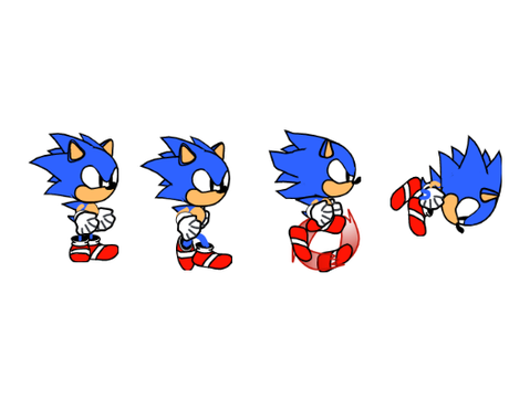 classic sonic HD sprite