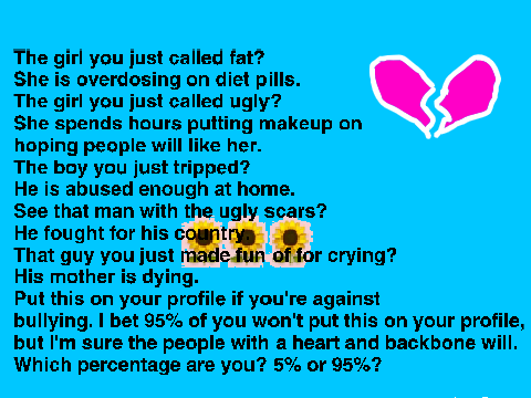 REMIX THIS IF YOU WANNA STOP BULLYING!! The 5% with a heart will. PLS REMIX