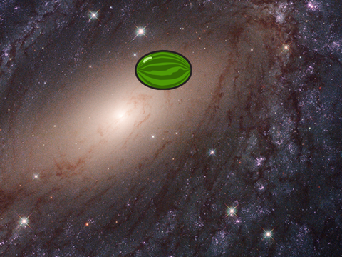 Watermelon in space