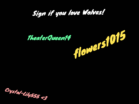Sign if you love Wolves! 