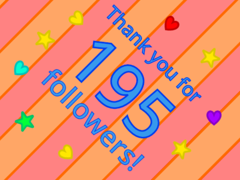 Thanks for 195 followers!