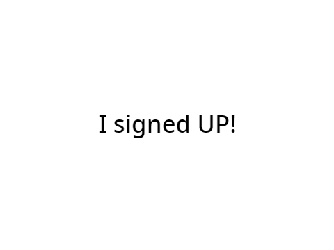 I signed up!