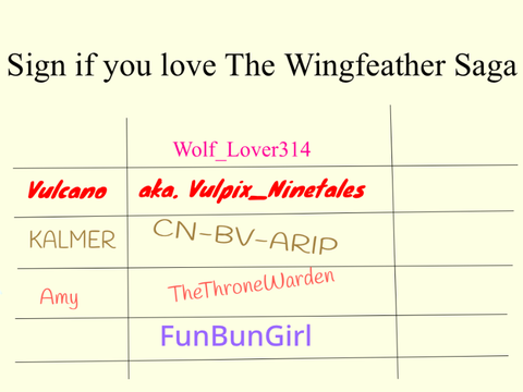 SIGN IF YOU LOVE THE WINGFEATHER SAGA #3 remix remix