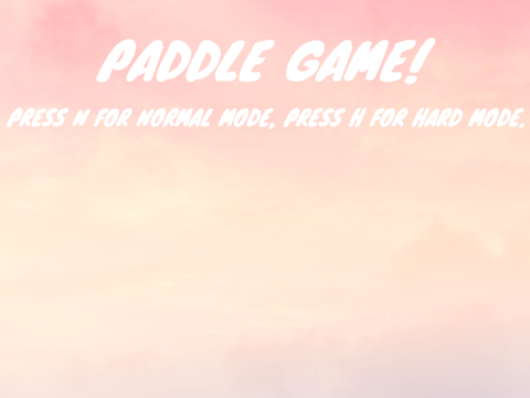 Paddle game! 