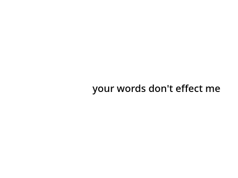 Not affective