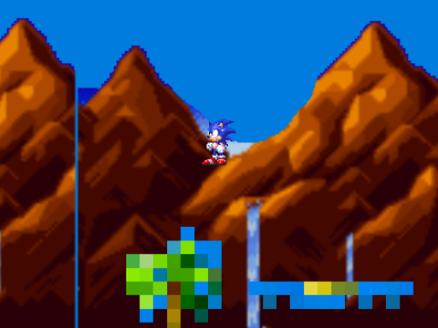 sonic physics v1.1 in full green hill map
