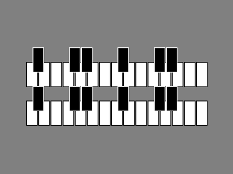 10 TET microtonal keyboard
