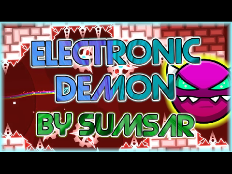 Geometry Dash Electronic Demon (medium demon version) Noclip version