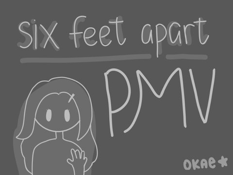 six feet apart.