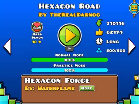 Geometry Dash Hexagon Road Noclip