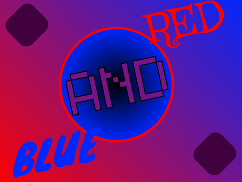 Red and blue.
