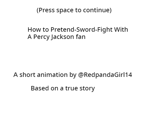 How to Pretend-Sword-Fight With a Percy Jackson fan 