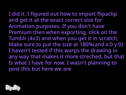 Best size to put flipaclip files in to put on scratch?
