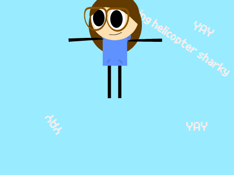 Flying helicopter sharky