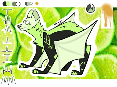 Reference sheet for an art trade