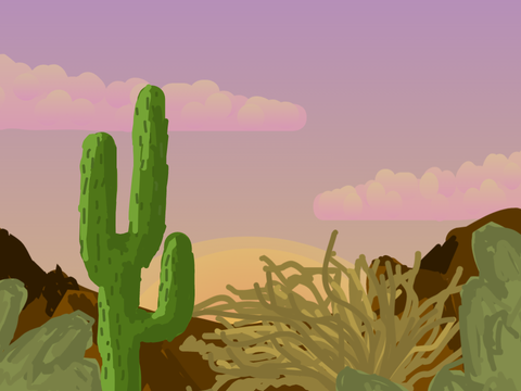 Sunset in Arizona || A Parallax