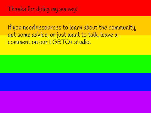 LGBTQ+ Survey response UwU