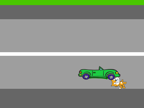 Cross the road.