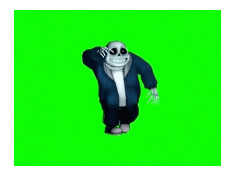 sans does the very laggy default dance