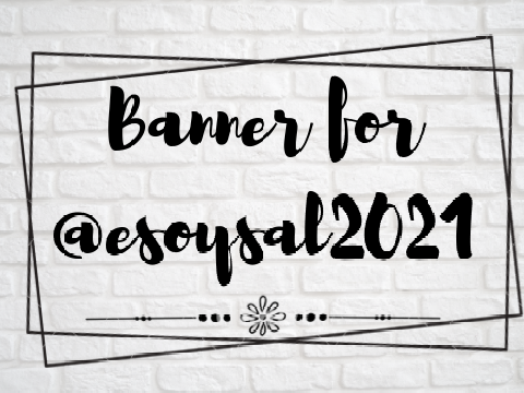 Bᴀɴɴᴇʀ ғᴏʀ @ᴇsᴏʏsᴀʟ2021