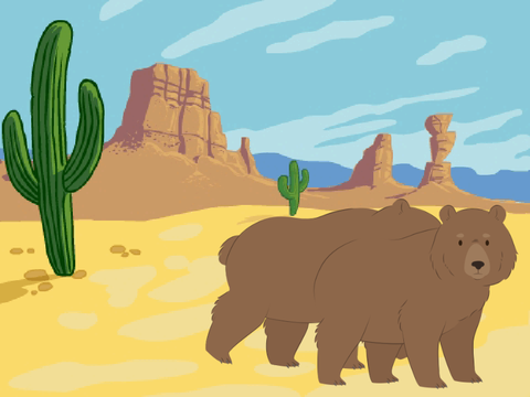 The bear speaks
