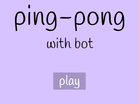 ping pong with bot