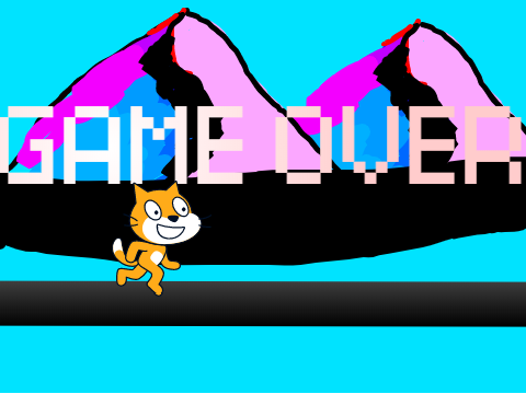 Scratch Cat runner game V2.0 (based on chrome dino game) 