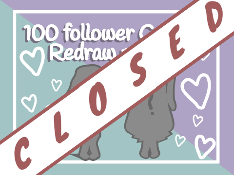 [CLOSED] 100 follower contest ✰ redraw my OC! ✰