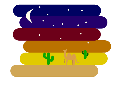 ☾Night~Flat Art☾
