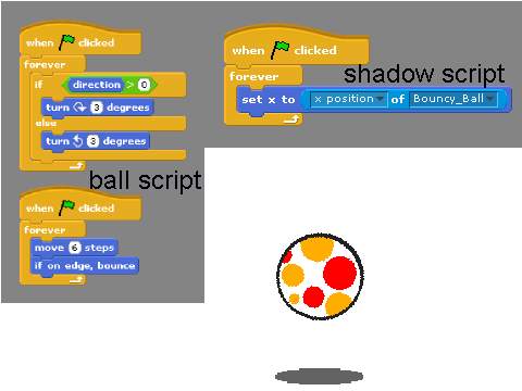 scratch help simple shadow