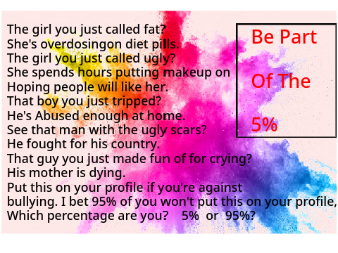 I'm one of the 5%!