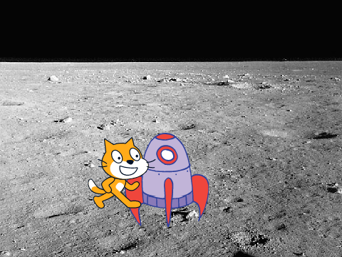 Cat goes to the moon!