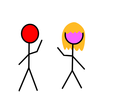 Stick man siblings
