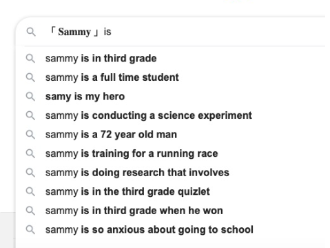 Sammy is a 72 year old man