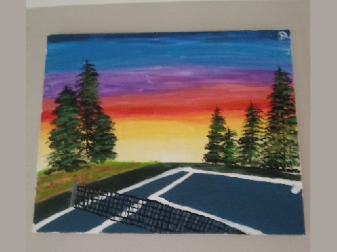 Sunset by the Courts 