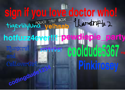 Sign if you love Doctor Who! remix remix remix (remixed)