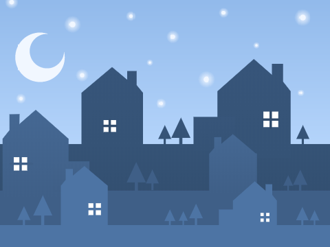 ☾ Parallax | Neighborhood at Night