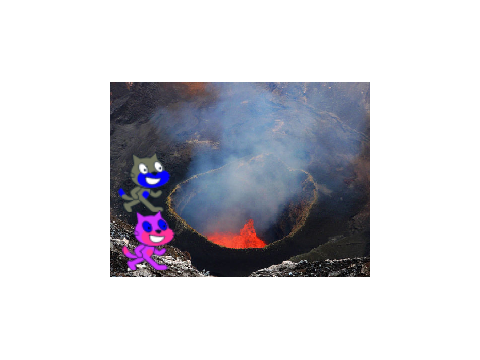 The volcanic eruption