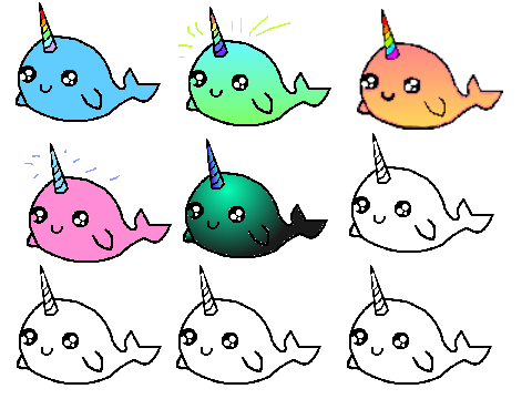 Colour A Narwhal And Remix! remix remix remix remix