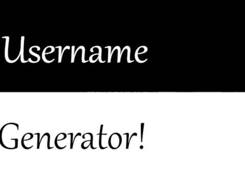 Username generator! 